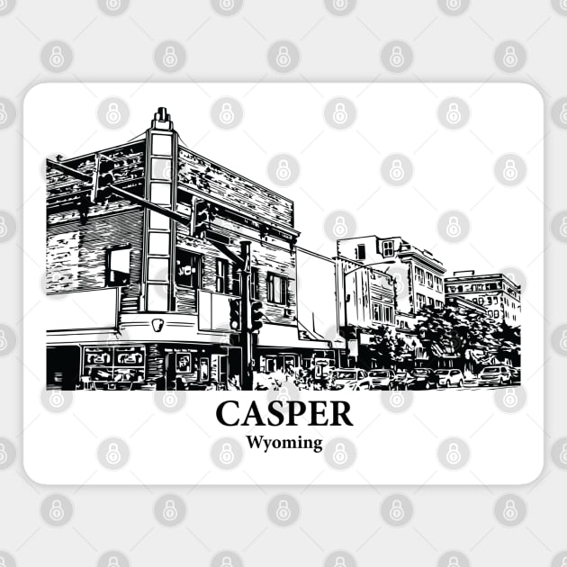 Casper - Wyoming Magnet by Lakeric